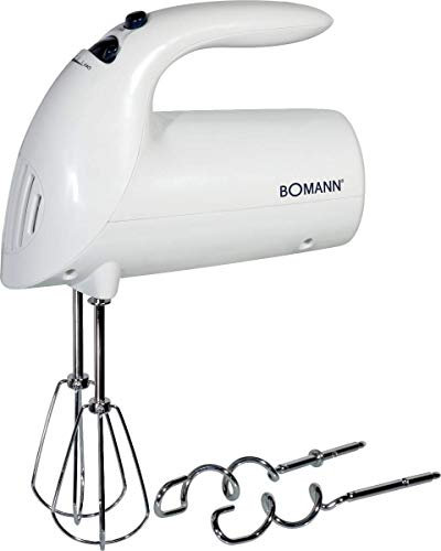 Bomann HM 350 CB Batidora de repostería, 5 velocidades, 250 W, 0 Decibelios, Plástico, Blanco