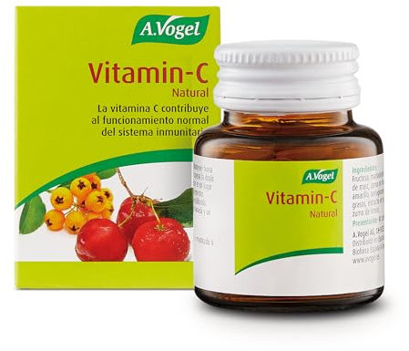 A.Vogel Vitamin C Natural | Refuerza Sistema Inmunitario | Vitaminas Cansancio | Complemento Alimenticio de Acerola | Extractos Frescos | 40 comprimidos