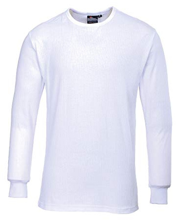 Portwest B123 T-shirt Thermique Isolé à Manches Longues Blanc, X-Large