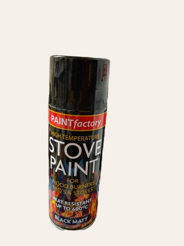 Vesey Gallery Black Wood Burner Stove Paint. High Temperature Tolerant. 400ml