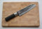 Felix Solingen Damastmesser Absolute ML Santokumesser Hammerschlagoberfläche 20cm Klinge incl. Schneidebrett