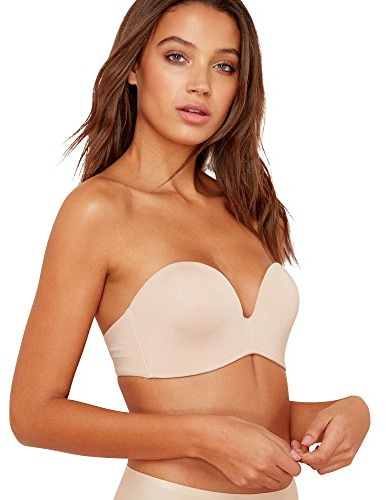 Wonderbra Damen Ultimate Strapless trägerloser BH nahtlos starker Halt Push-Up , Strapless-BHskin, 70 H