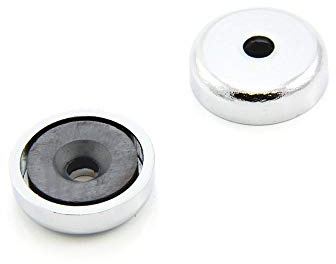Magnet Expert® 25 mm diameter x 7 mm tjock x 5 mm c/handfat Ferrite Y30BH kapsylöppagnet – 2,9 kg drag (paket med 1)