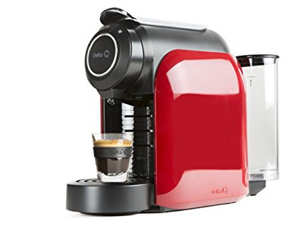 Delta Q - Qool Evolution Roja - Cafetera para Cápsulas Delta Q - Sencilla y Practica - Diseño Elegante - Fácil de Usar - Potencia 1200 W - Dimensiones 152 x 281 x 374 mm