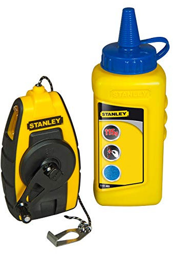 Stanley FatMax Schlagschnur Kompakt-Kit (115 g blaue Kreide, 9 m Schnurlänge, robustes Kunststoffgehäuse) STHT0-47244