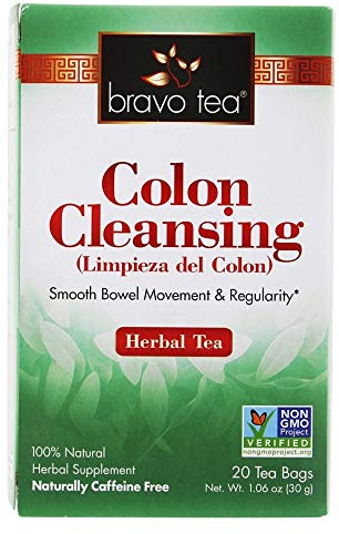 Bravo Tea Colon Cleansing Herbal Tea Caffeine Free, 20 Tea Bags