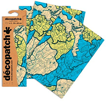 Décopatch Atlas Paper, 30x40cm (Pack of 3 sheets)