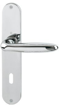 Hoppe VERONA Messing verchromt Resista F49-R Langschildgarnitur M151/302 OB -Ovalbart