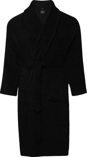 Adore Home Mens & Ladies 100% Cotton Shawl Collar Bathrobe Dressing Gown | Men's & Women's Soft Absorbent Robe with Shawl Collar, Belt and Pockets