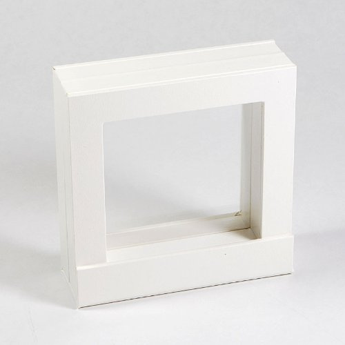 Flotante de marco (exterior 100 x 100 mm), color blanco (S 355)