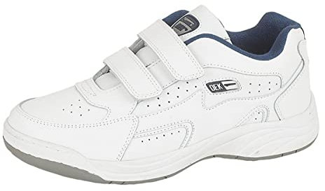 Dek Mens Orleans Wide Trainers Touch, White, 9 UK