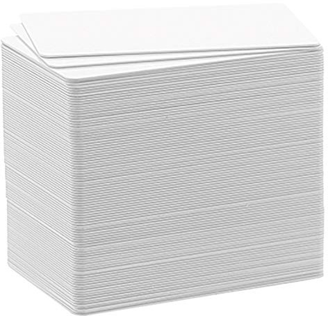 Durable 891502 Tarjetas de plástico Duracard Standard, tarjetas de identificación imprimibles, 100 piezas, blancas