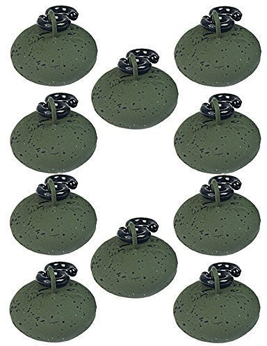NGT Carp Fishing Tackle 10 Green Coated 1 oz Back weights Easy Running