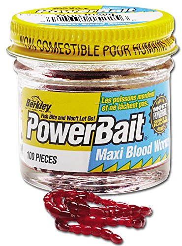 Berkley drag för spinnfiske powerbait Blood Worms Maxi Blod Red Öring havsabborre