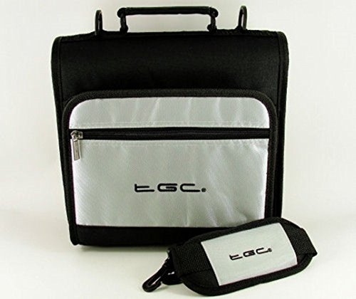 TGC ® Silver & Black In Car Carry Case Bag Compatible With Nintendo Wii Console