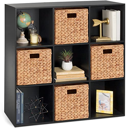 Best Choice Products 9-Cube Storage Organizer, 11in Shelf Opening, Bookcase, Display Shelf, Customizable w/ 3 Removable Back Panels - Black