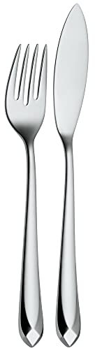 WMF Jette Fischbesteck 2 teilig, Fischset für 1 Person, Fischgabel, Fischmesser, Cromargan Protect Edelstahl poliert, kratzbeständig