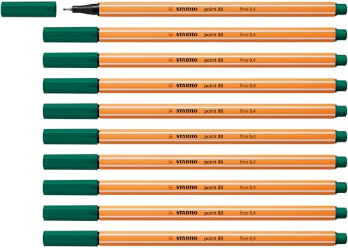 STABILO - Fineliner - point 88-10er Pack - tannengrün
