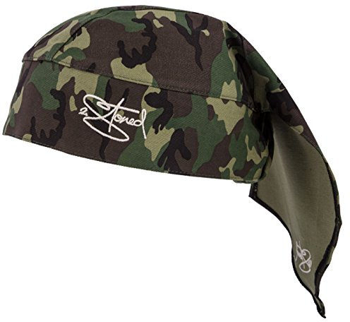 2Stoned Bandana Kopftuch Classic in Woodland Camo mit Stick für Damen, Herren und Kinder