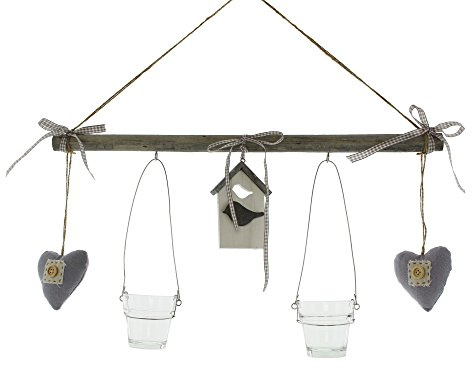 Windlicht Vogelhaus,ca. Breite 50 cm, GH 43 cm, Glas Ø 7 x 6 cm,ca. Breite 50 cm, GH 43 cm, Glas Ø 7 x 6 cm, tolle Deko für Fenster, Tür, als Hänger oder Geschenk.