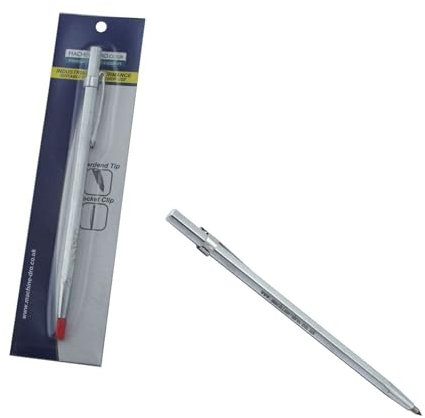 Carbide Scriber, Hardened Tip, 150mm Length, Includes Pocket Clip and Safety Cap, Scribe glass, metal, laminates, plastics, ceramics and more, engineers scriber, machinist scriber