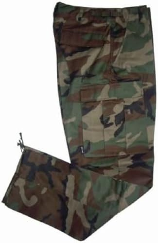 Mil-Tec Us BDU - Pantaloni Militari Mimetici da Uomo, Modello Bosco, Multicolore (Camouflage), Medium / 33-35W