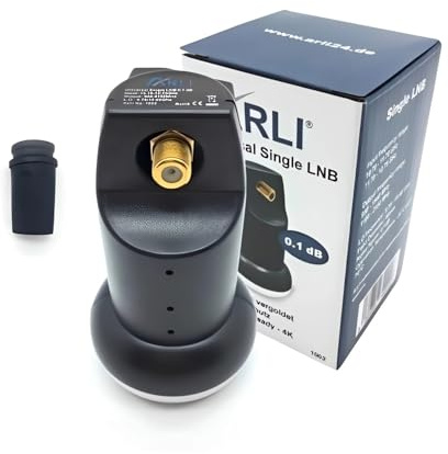 ARLI HD Lnb Sat 4K Digital 0.1 dB gold-plated connection, weather protection, universal Lmb direct connection participants UHD.