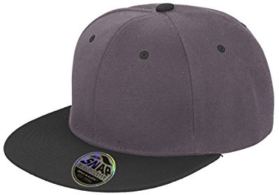 Result Unisex Core Bronx Original Flat Peak Snapback Dual Colour Cap
