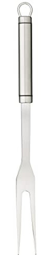KitchenCraft Professional Meat Carving Fork, Long Oval Handled, Stainless Steel, Essential Kitchen Accessory for Serving, Silver