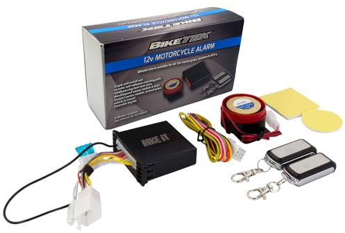 Bike It Motorcycle Remote Alarm Full Model Motorbike Scooter Anti theft Security System 12V Universal x2 Remote Control Key Fob