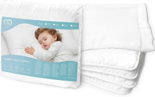 Baby Comfort Antiallergenes Set aus Bettdecke und Kissen, für Babybetten, 135 x 100 cm, Weiß (12 Monate+)