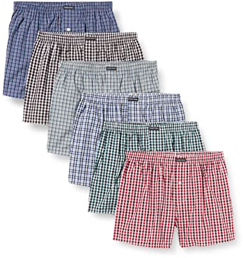 Lower East Calzoncillos Hombre Bóxer - Bóxer Hombre Pack de 6 - 100% Algodón - Ropa Interior Hombre, Bóxer para Hombres, Calzoncillos Hombre Bóxer Algodón Multicolor M