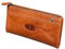 Pride and Soul 47603 Damengeldbörse Lullabuy, Portemonnaie für Damen, Geldbeutel aus hochwertigem Leder, Münzfach mit Reißverschluss, Lederetui, Geldbörse, Farbe Cognac, ca. 10 x 18,5 x 2 cm
