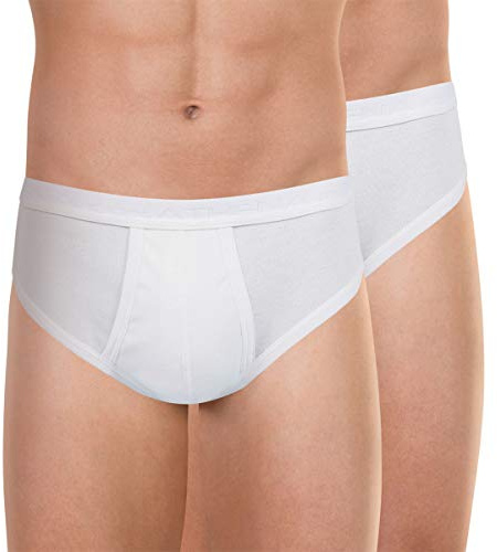 Athena - Lot de 2 Slips Homme Basic - Slips 100% Coton Bio - Coupe Ouverte, Ergonomique, Confort et Maintien - Label Oeko-TEX® Standard 100