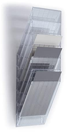 Durable - Flexiboxx 6 A4, espositore da parete, f.to A4 verticale, 6 comparti, 240x690x135 mm, trasparente (cod. #1709760400)