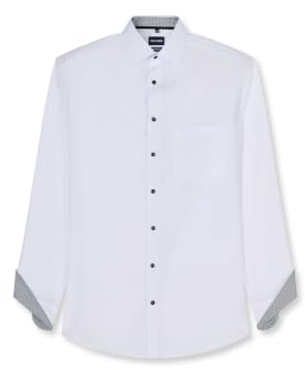 OLYMP Luxor Comfort fit skjorta långärmad New Kent krage Chambray syren, antracit, 49 plus size