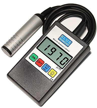 Blue Technology Schichtdickenmessgerät | Lackmesser MGR-11-S-FE | Lackdickenmessgerät | Stahl | Lacktester für Auto | Coating Thickness Gauge | Hergestellt in EU, 11cm x 6,5cm x 2,8cm