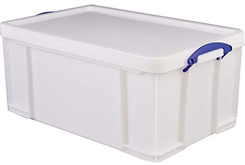 Really Useful Box Plastic Storage 64 Litre White Strong