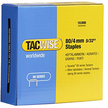 Tacwise 0380 Typ 80/4 mm Verzinkte Polsterklammern, 10.000 Stück