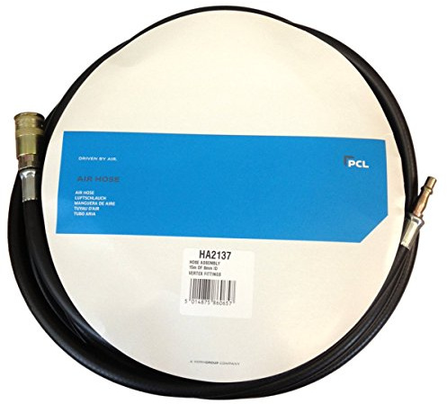 15M PCL Profesional Rubber Alloy Air Hose with Vertex Coupling and Standard Adaptor Fitted - just Plug and go!