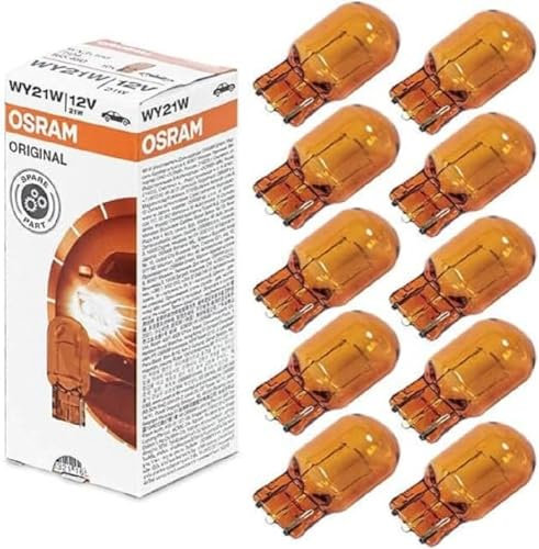 Osram ORIGINAL Blinklichtlampe WY21W, 7504, 12V, 10er Faltschachtel, Arancio