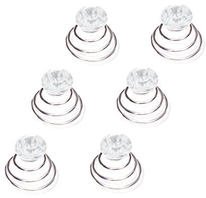 Autiga Haar Curlies Kristall Haarspiralen Haarcurlies Hochzeit Braut Haarschmuck versilbert Kommunion transparent 12er Set