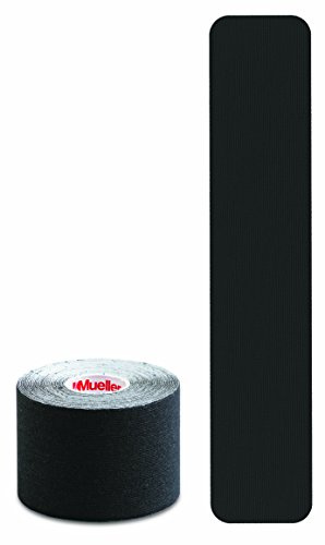 MUELLER Sports Medicine Kinesiology Therapeutic Tape, Quality Athletic Tape, Latex Free, 20 Pre-Cut I-Strips, 2 x 9.75 Each Strip, Black