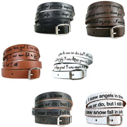 area17 Lederarmband mit Gravur Wickelarmband mit Schnalle Farbauswahl Armband mit Wunschtext graviert