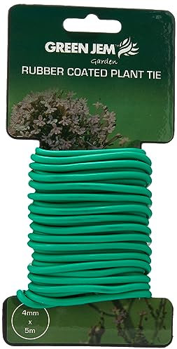 Green Jem GSST4 Rubber Coated Plant Tie, 4 mm x 5 m