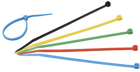 Kopp 324602090 Kabelbinder, 50 Stück, je 10 Stück, 150 x 3.6 mm, blau/rot/gelb/grün/schwarz