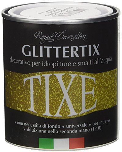 TIXE Glittertix Additivo Glitter per Pittura – Effetto Luminoso e Brillante per Superfici Decorate, Argento 250 ml