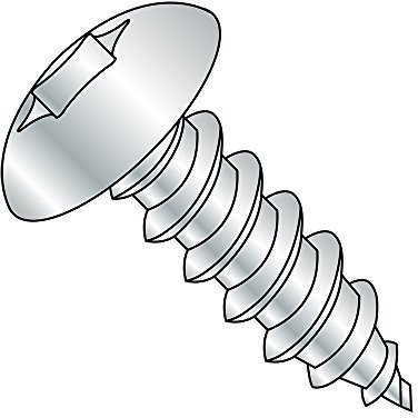 Small Parts 1012ABTT Steel Sheet Metal Screw, Zinc Plated, Truss Head, Star Drive, Type AB, #10-16 Thread Size, 3/4 Length (Pack of 100)