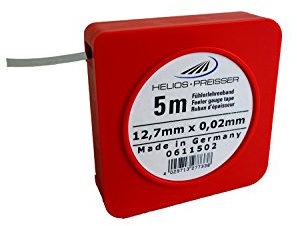 Helios - Spessimetro a nastro, spessore 0,02 mm, larghezza 13 mm, lunghezza 5 m