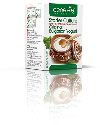 Genesis Bulgarische Joghurtkulturen Starter - Traditionelle Joghurtkulturen für 50L Joghurt Selber Machen - Ideal für Joghurtbereiter - Natürlicher Joghurtferment - Probiotisch und Gesund